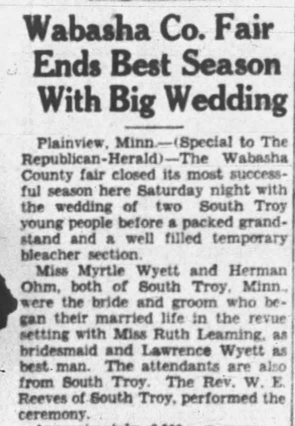 Clipping from The Winona Daily News